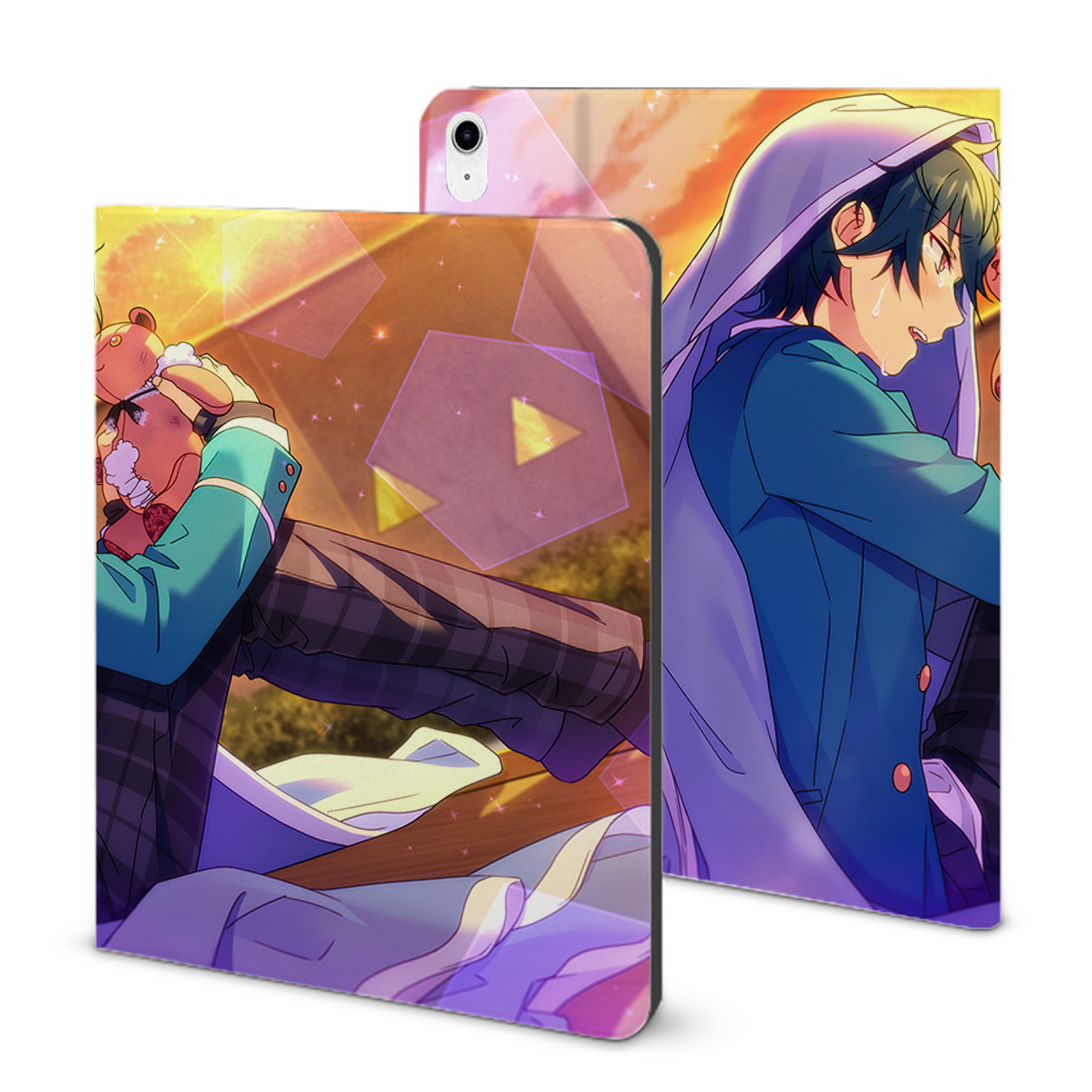 （画像用） あんさんぶるスターズ! Ensemble Stars IPad ケース ブック型 PUレザー TPU 耐衝撃 軽量 薄型 ペン収納なし 全面保護 IPad 各モデル対応